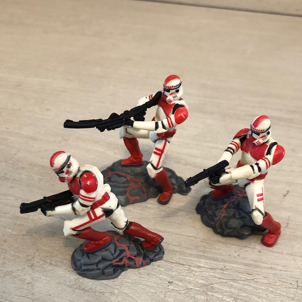 2006 Hasbro Star Wars Unleashed 2” Shock Troopers Lot of 3
